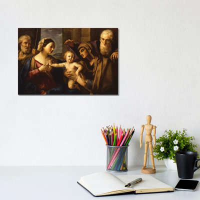 The Holy Family by Elisabetta Sirani - Wrapped Canvas Painting