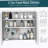 24X22 Inch Bathroom Mirrored Cabinet Wall-Mounted Storage Organizer