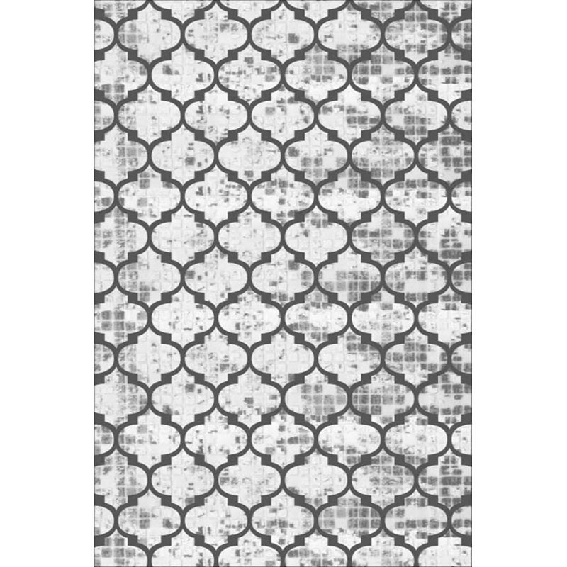 Tapis ivoire / gris Akrati, Rectangle 2 pi 7 po x 3 pi 11 po