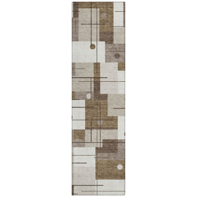 Machine Washable Indoor/Outdoor Chantille ACN2716 Geometric Rug