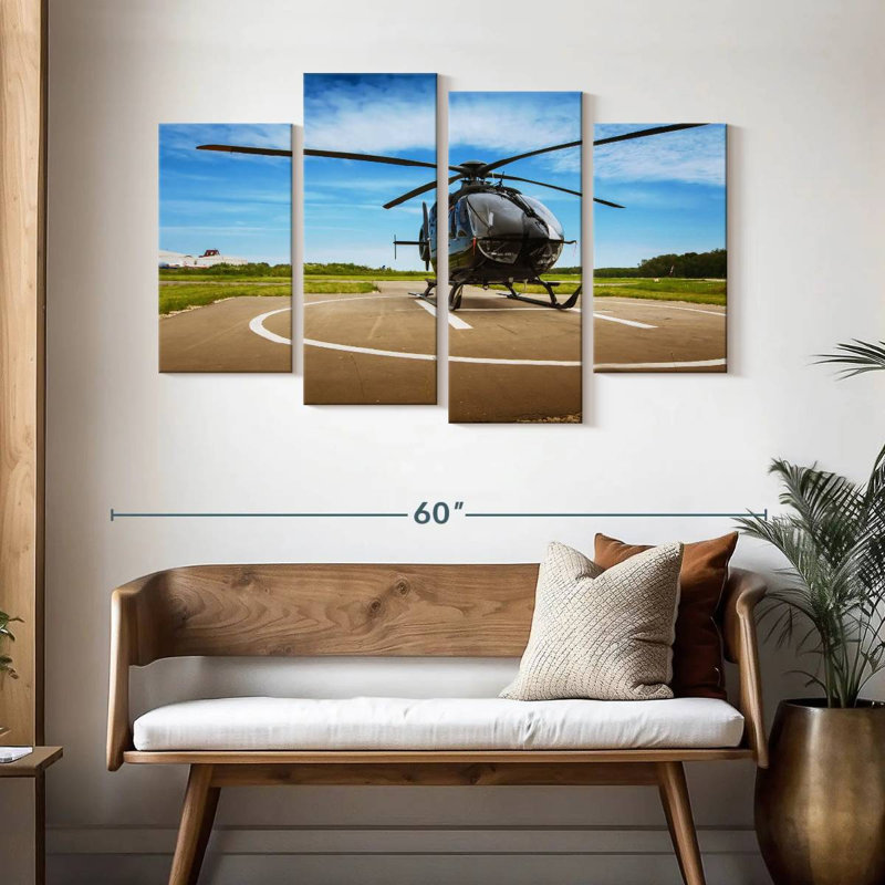 Mehar Helicopter, 32" H x 52" W