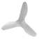 Kemp 52" 3 -ABS-Blade Propeller Modern Ceiling Fans no Light and with Remote Control
