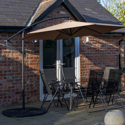 Charleah Rectangular 9 - Piece 6 - Person Outdoor Table Set