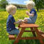 Dave Kids 2 Piece Solid Wood Rectangular Outdoor Table Or Chair and Chair Set
