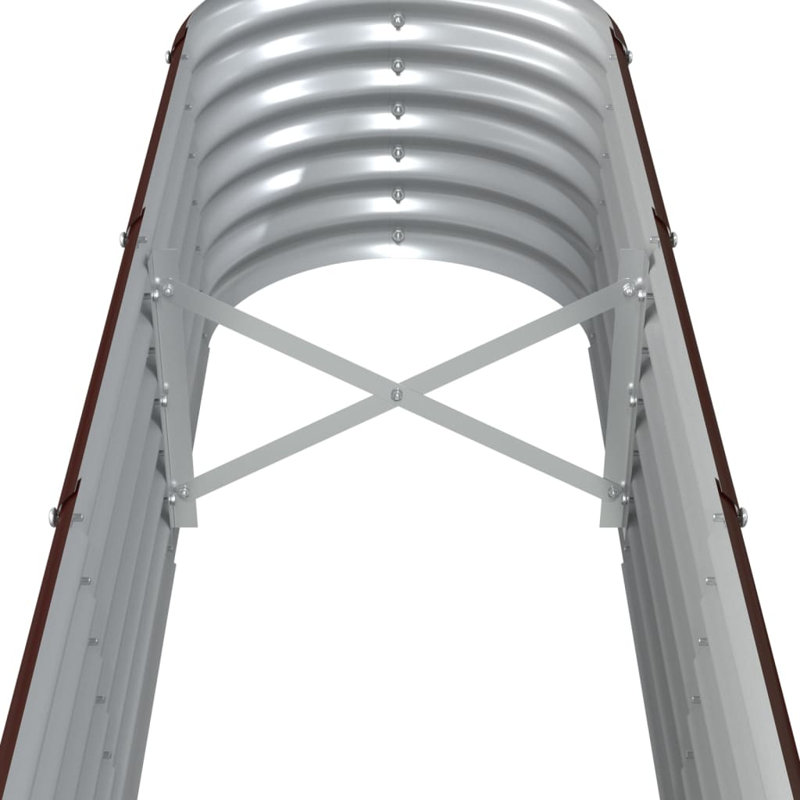 Garden Raised Bed Powder-coated Steel, 36cm H x 332cm W x 40cm D, Brown