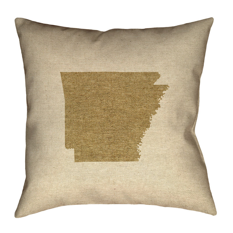 Housse de coussin Katelyn Smith Arkansas, 14 po x 14 po, Or