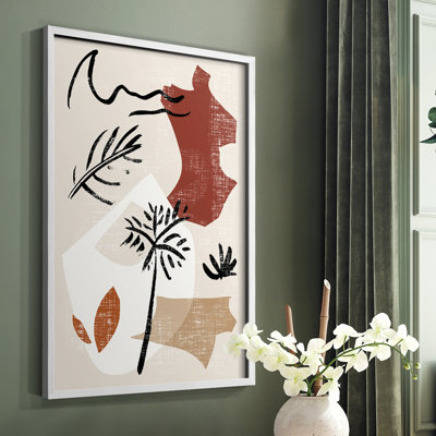 «Soft Palms», reproduction encadrée en bois massif