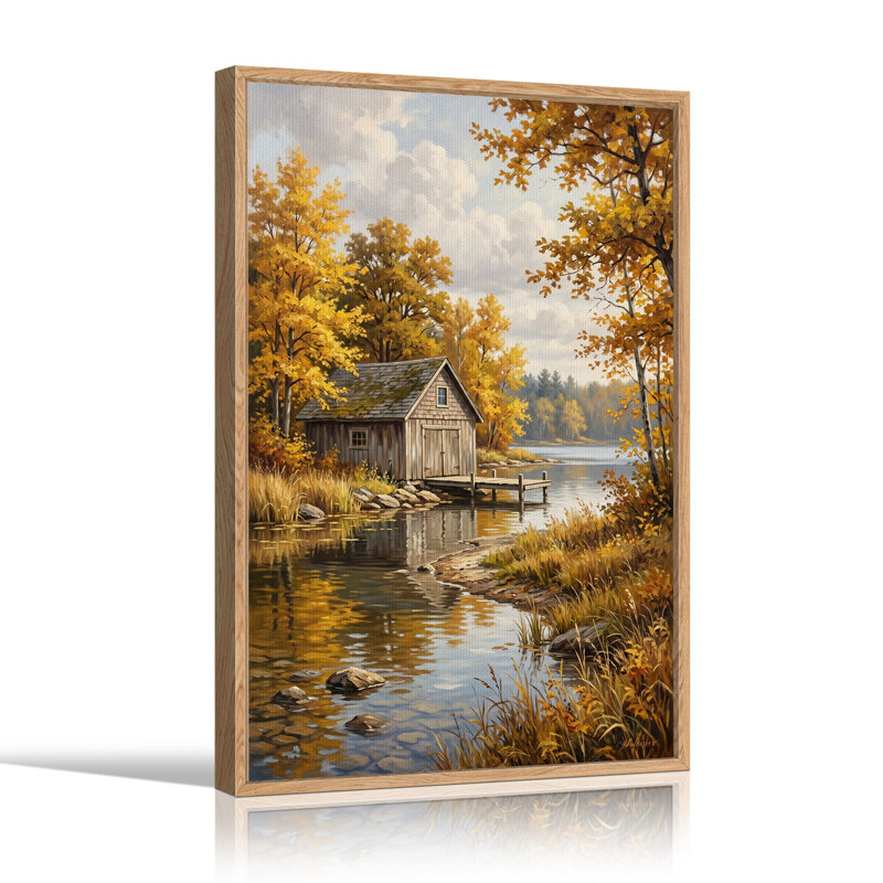 Art mural sur toile Lakeside, H 48 po x l 32 po
