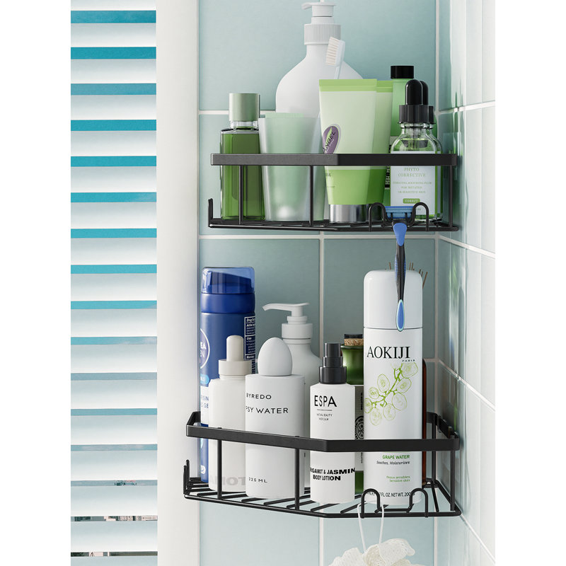 Rechelle Clamp Shower Caddy, Black