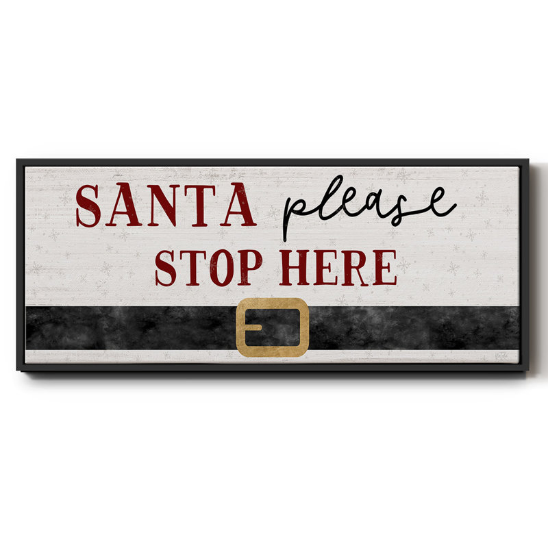 Santa Stop- Framed Canvas, 24" H x 60" W