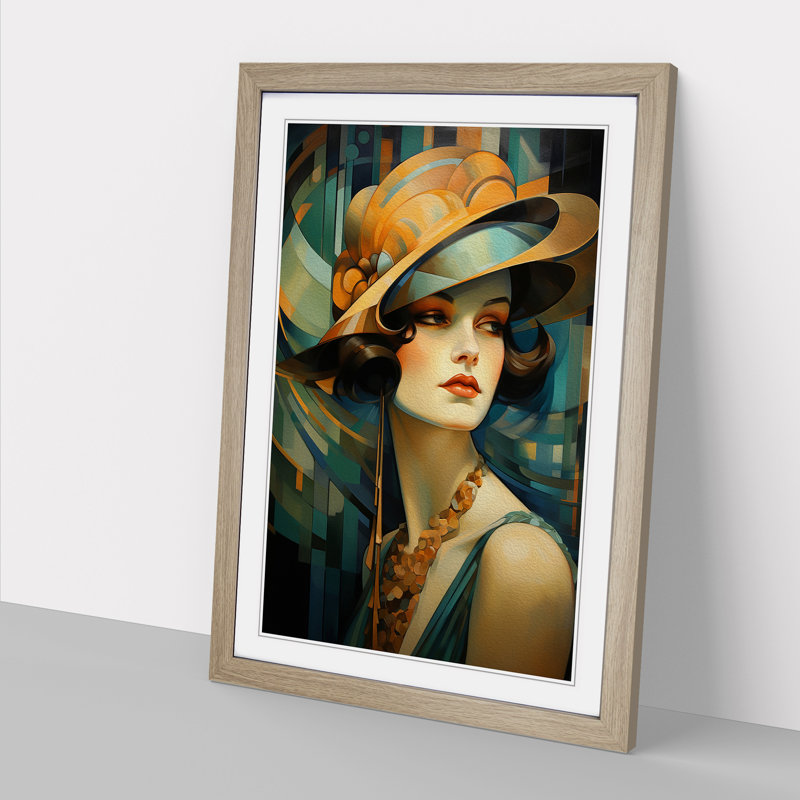 Single Picture Frame Print on Wood, Oak Framed, 64cm H x 46cm W