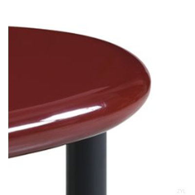 Red High Gloss End Table
