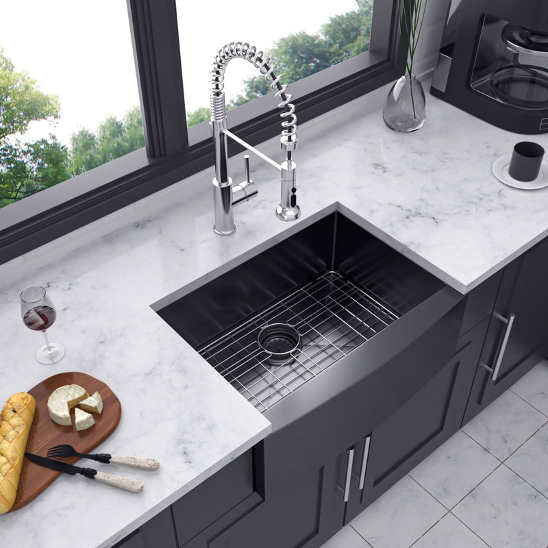 36'' L Farmhouse / Apron Single Bowl Stainless Steel Kitchen Sink