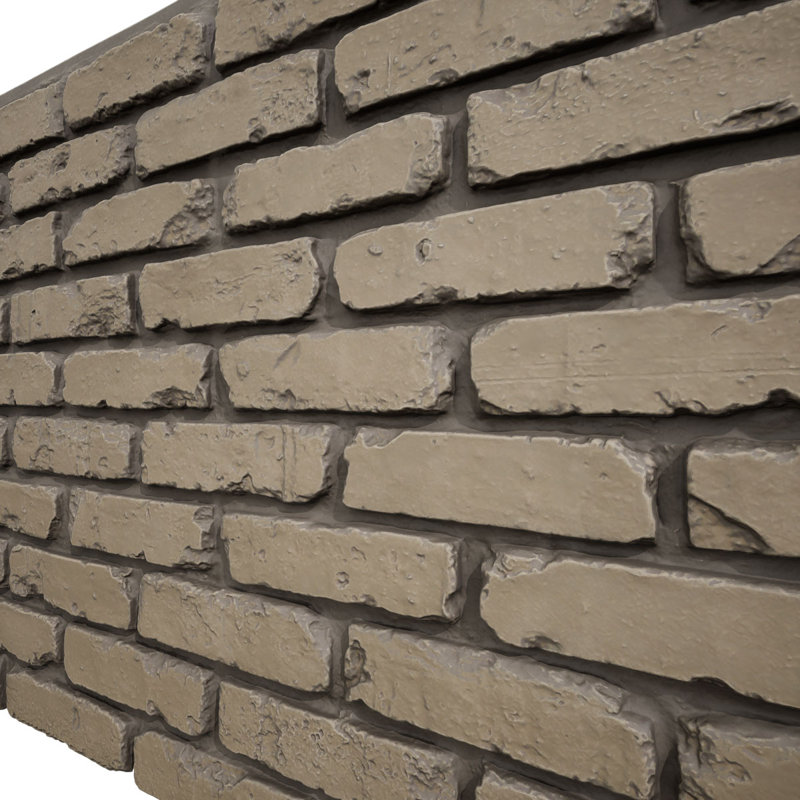 Panneau de fausses briques vieillies EverStone, l 46 7/8 po x H 27 po x P 1 1/4 po, couleur Adobe, Adobe