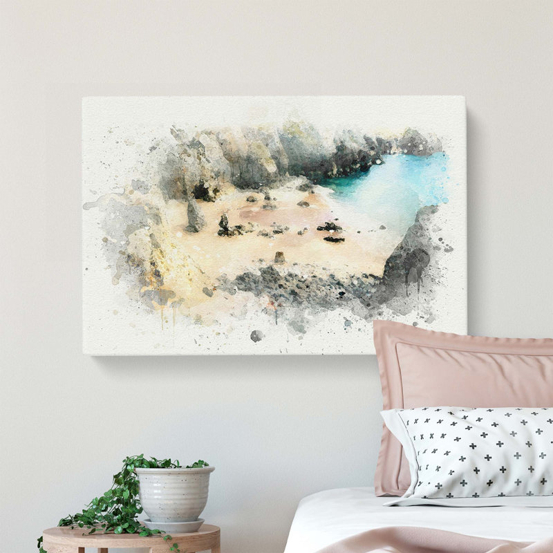 Flimstone Bay In Wales In Abstract - Wrapped Canvas Print, 50cm H x 76cm W x 3cm D