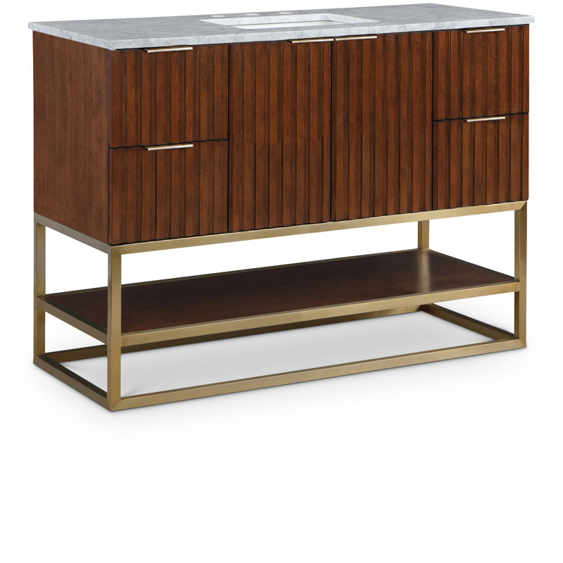 Meuble-lavabo Kleier, Noyer
