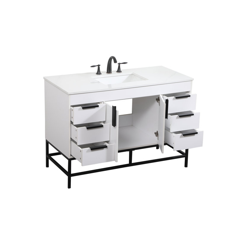 Ensemble de meuble-lavabo simple 48 po Eugene, Blanc