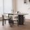 French retro simple rectangular dining table set