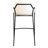 Wainaku Upholstered Bar Stool – Pub Chair with Powder-Coated Black Stainless Steel Base – Low-Back, Padded Faux-Leather Seat, Contemporary Accent Seating-1551404094