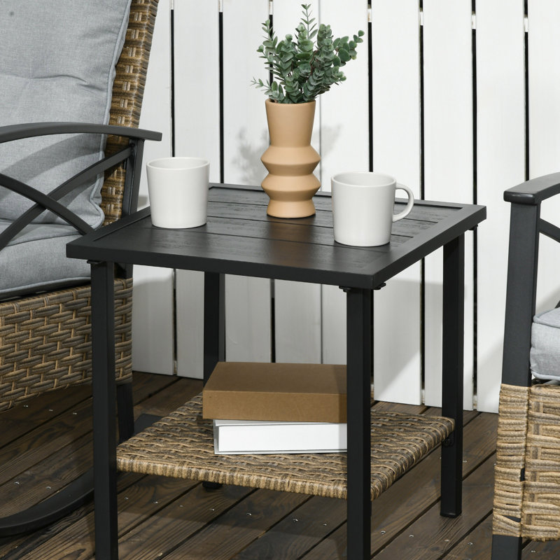 Ensemble de chaise berçante de patio 3 pièces Outsunny