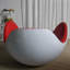 Chaise berçante moderne individuelle rembourrée-107155917