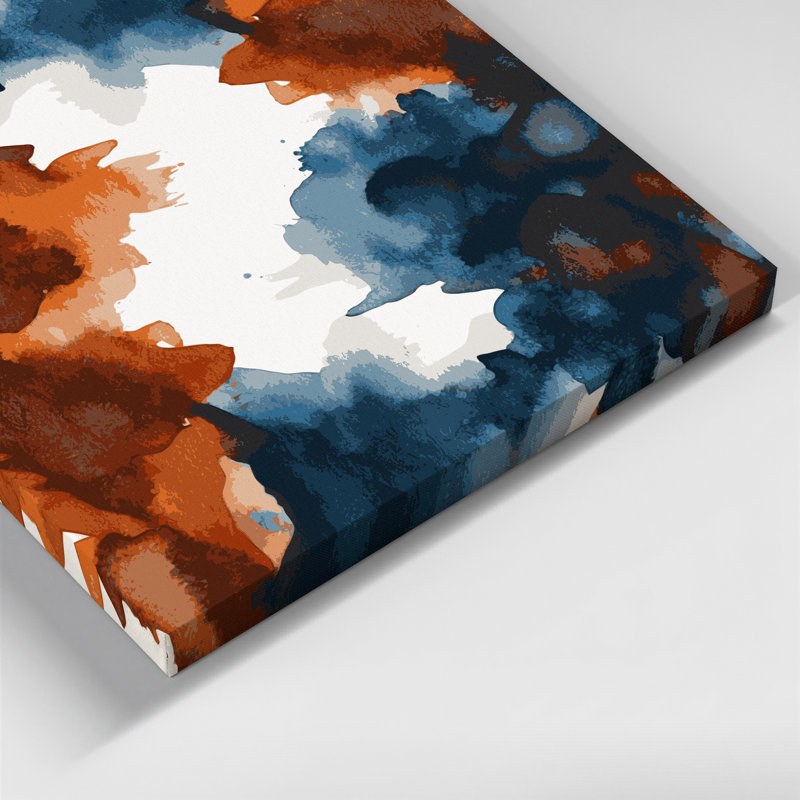 «Watercolor Landscape 7», art mural sur toile noire, H 16 po x l 16 po