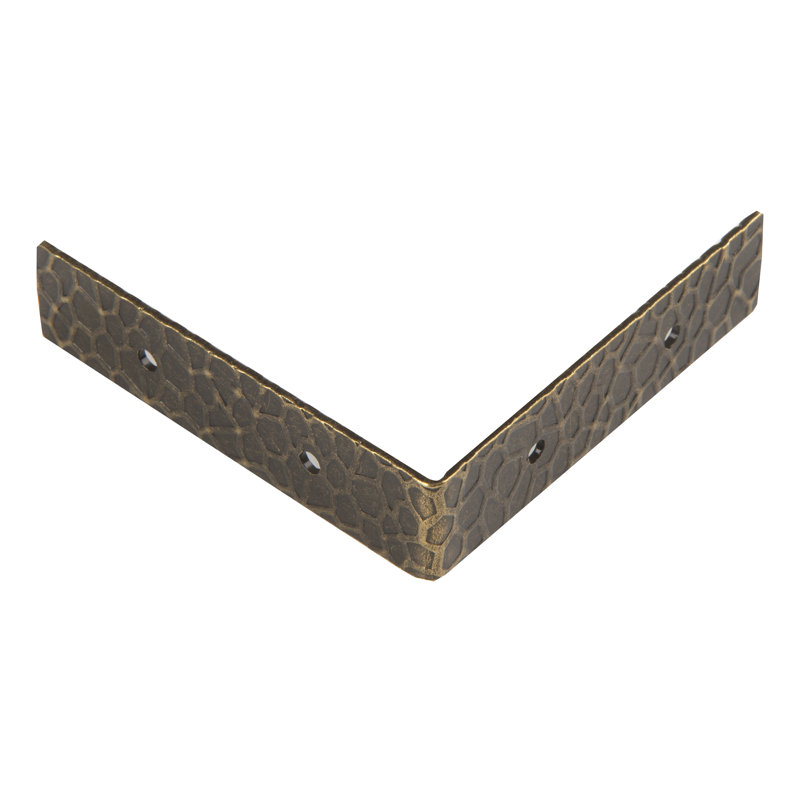 Dritz Home Textured Right Angle Corners, Small, 3 Packs, Antique Brass