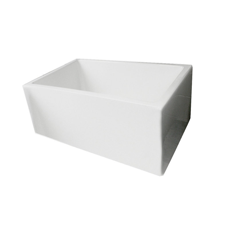 Pranav 24'' L Single Bowl Fireclay Kitchen Sink