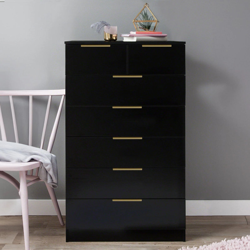 Glenhaven 60 cm W Chest of 7 Drawers, Black