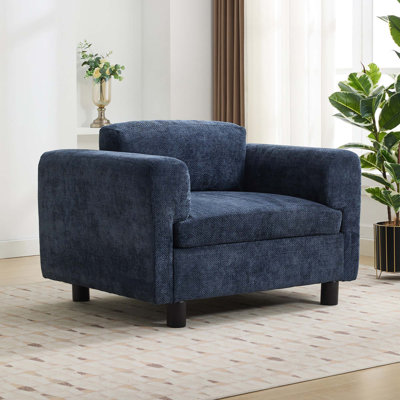 Fauteuil d'appoint moderne et confortable avec canapé simple pour salon, bureau, tissu