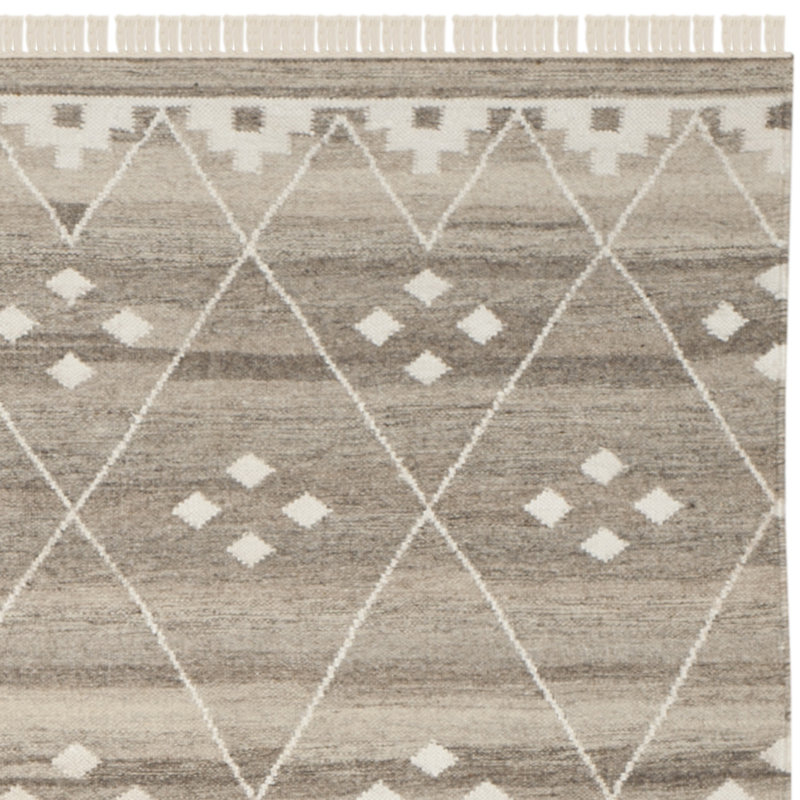 Manahan Geometric Wool Hand Woven Area Rug, Runner 69 x 183 cm