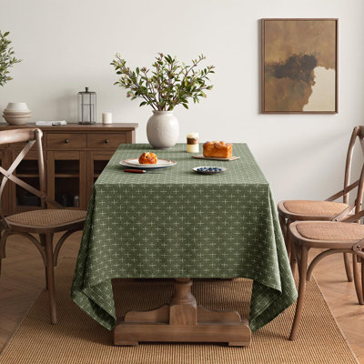 Nappe en lin olive vert