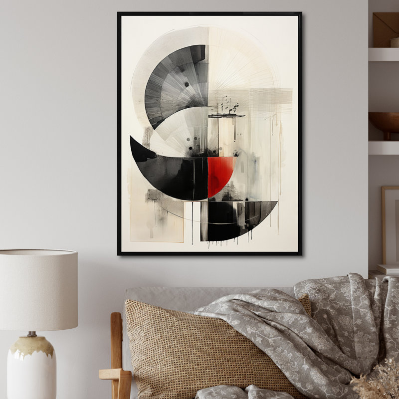 Asian Art Seashell Sumi VIII - Asian Canvas Print, H 44 po x l 34 po x P 1,5 po, Toile avec cadre flottant noir