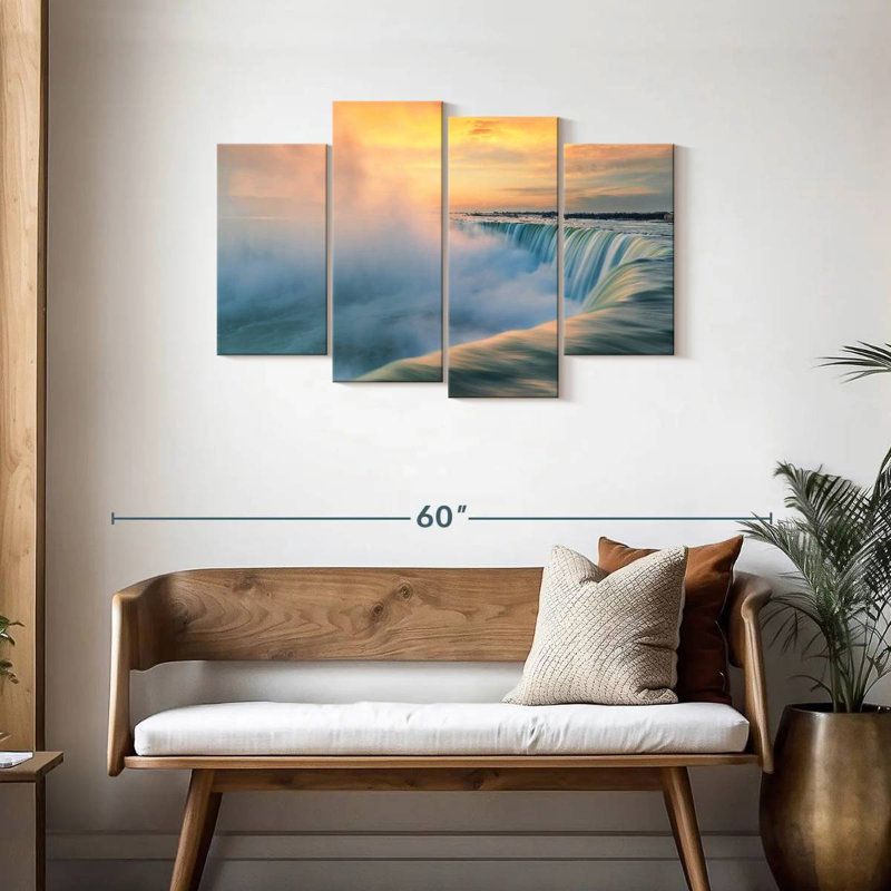 Alvord Niagara Falls Misty Sunrise, H 27 po x l 43 po
