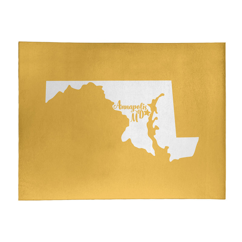 Tapis jaune en poly-chenille annapolis maryland, Rectangle 4 pi x 6 pi