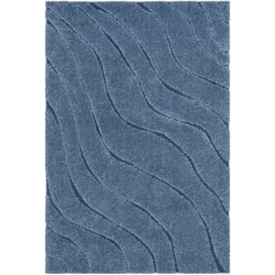 Ashal Abstract Blue Area Rug
