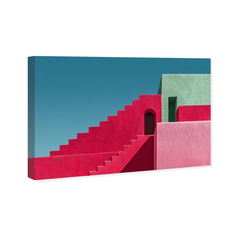 Aquamarine Angle I Architecture Canvas Print by Oliver Gal, Black Frame, 15 x 10, 15"H x 10"W, Gallery Wrapped