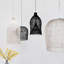Luminaire suspendu Baldy, crème