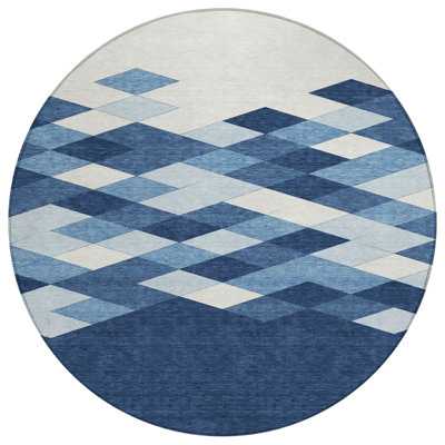 Machine Washable Indoor/Outdoor Chantille ACN2555 Geometric Rug