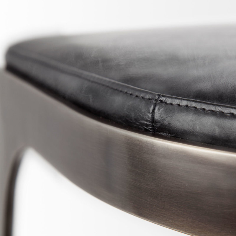 Tabouret de bar et de comptoir Nishimura, Noir, Tabouret de bar (siège d'une hauteur de 30 po)