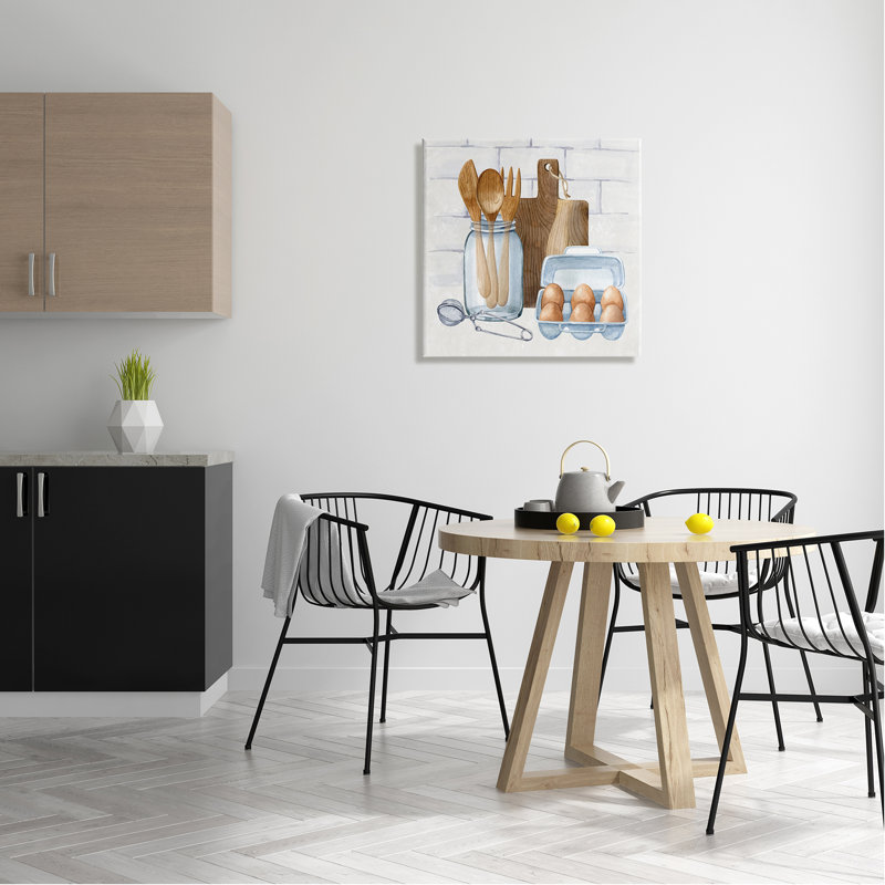 «Country Kitchen Utensils», impression sur toile tendue, H 24 po x l 24 po x P 1,5 po