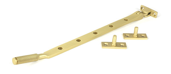 Brompton Satin Brass Stay, 33.8cm H x 1.6cm W x 0.6cm D