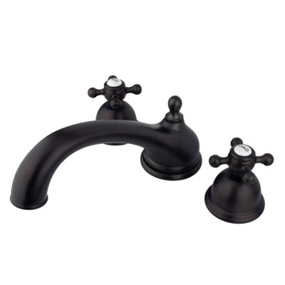 Double Handle Deck Mounted Roman Tub Faucet