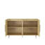 Buffet en bois moderne avec rangement, grand buffet cannelé avec tablettes réglables, crédence, console d'appoint-601789495
