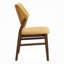 Ensemble de 2 chaises de salle à manger de style campagnard avec finition noyer et jaune