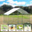 Cage à poules en métal avec cage imperméable et anti-UV pour utilisation dans une cour extérieure avec toit pointu -1209273348
