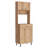Della 60 Kitchen Pantry With Countertop, Closed & Open Storage -Light Oak-433769211