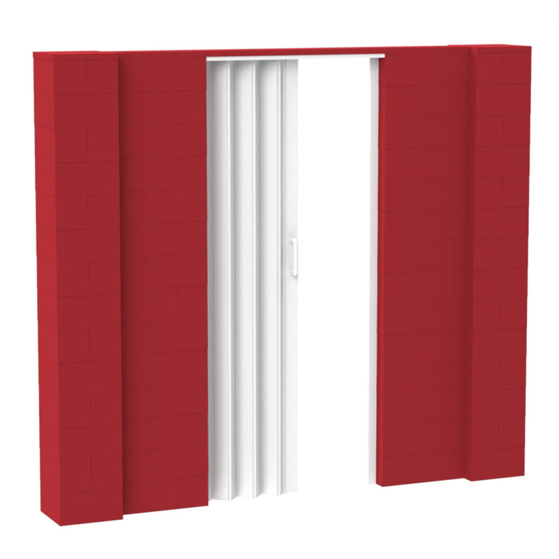 Ensemble mural bloc géant, Rouge, 96"