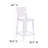 Imca Counter Stool with Square Back in Transparent Crystal - Wedding Chairs-19313025
