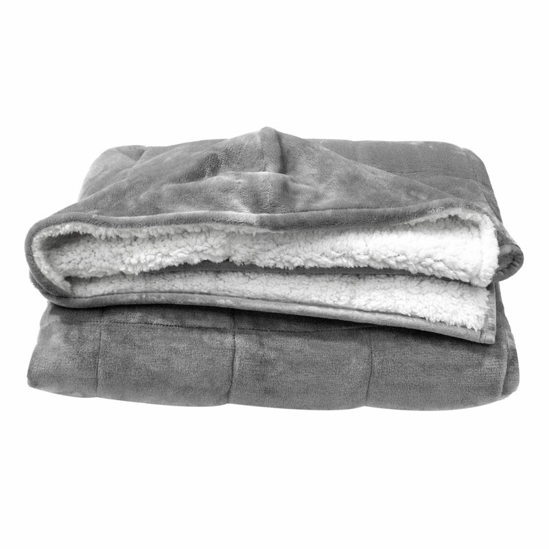 Jeté en velours à capuchon Deluxe, Gris
